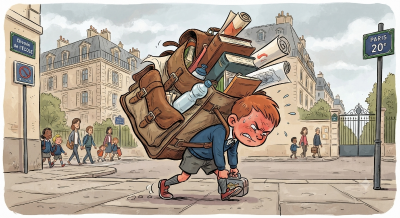 Le dos des écoliers : quand le cartable pèse trop lourd sur la colonne